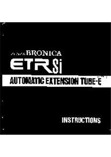 Bronica Accessories - Bronica manual. Camera Instructions.